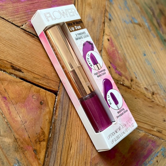 NEW! NIB Flower brand Mix & Matte Lip Duo Violet Vixen Color - Picture 12 of 16